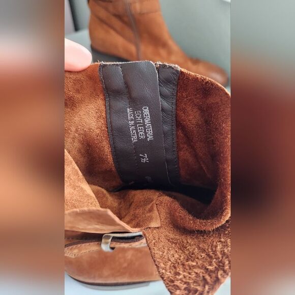 $500+ PAUL GREEN DENVER Belted Biker CHIC Boot MOTO RUGGED COGNAC 7.5 UK/ 10 US - Picture 6 of 9